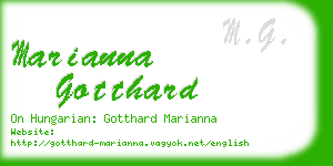 marianna gotthard business card